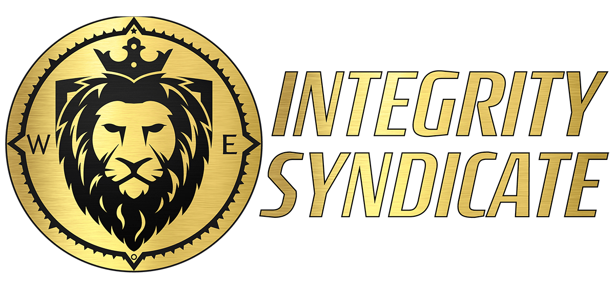Integrity Syndicate Logo with name tag, integritysyndicate.com
